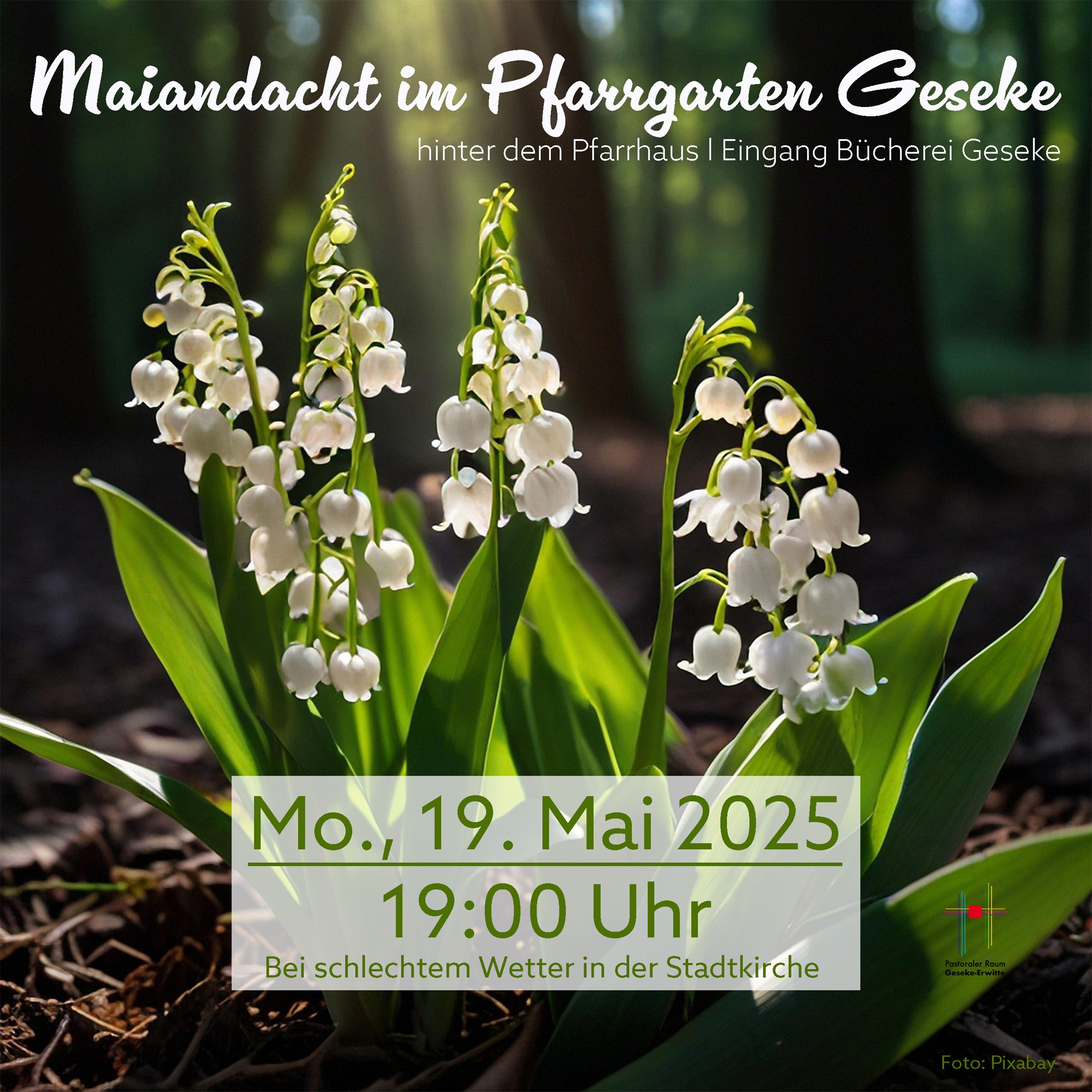 Maiandacht im Pfarrgarten klein